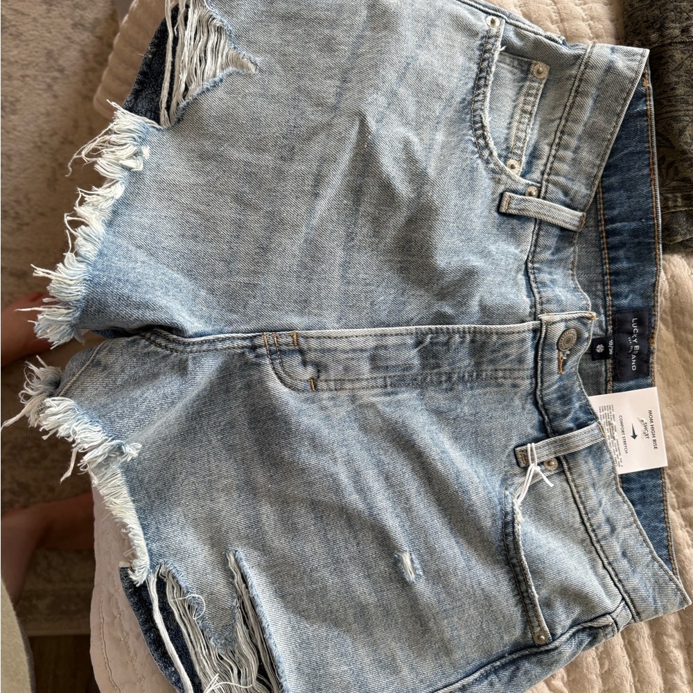 Lucky Brand Distressed Light Blue Jean Shorts